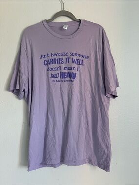 Lane Seven Lavender Short-Sleeve Graphic Tee with Uplifting Message